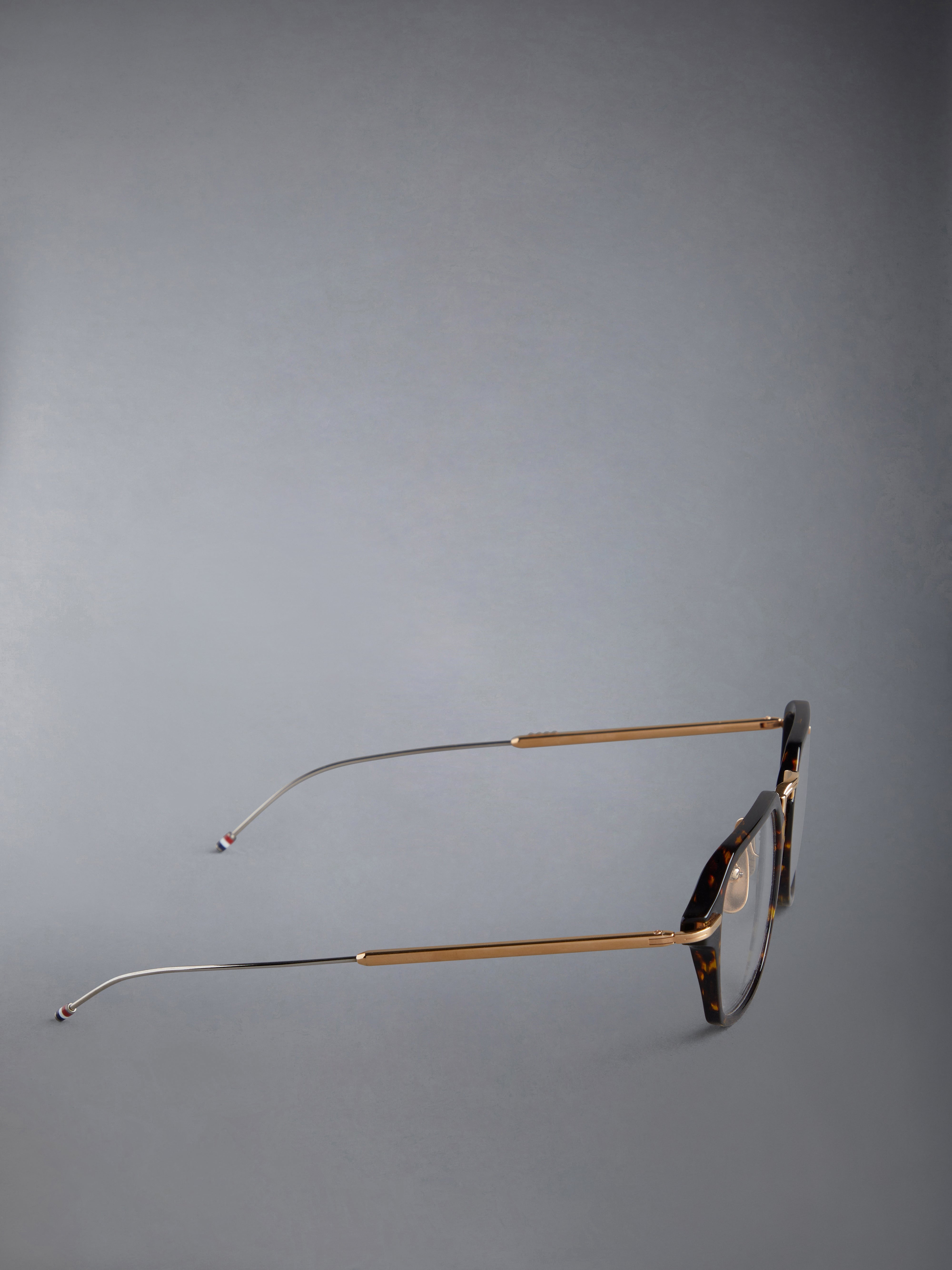 ACETATE AND TITANIUM RECTANGULAR EYEGLASSES - 4