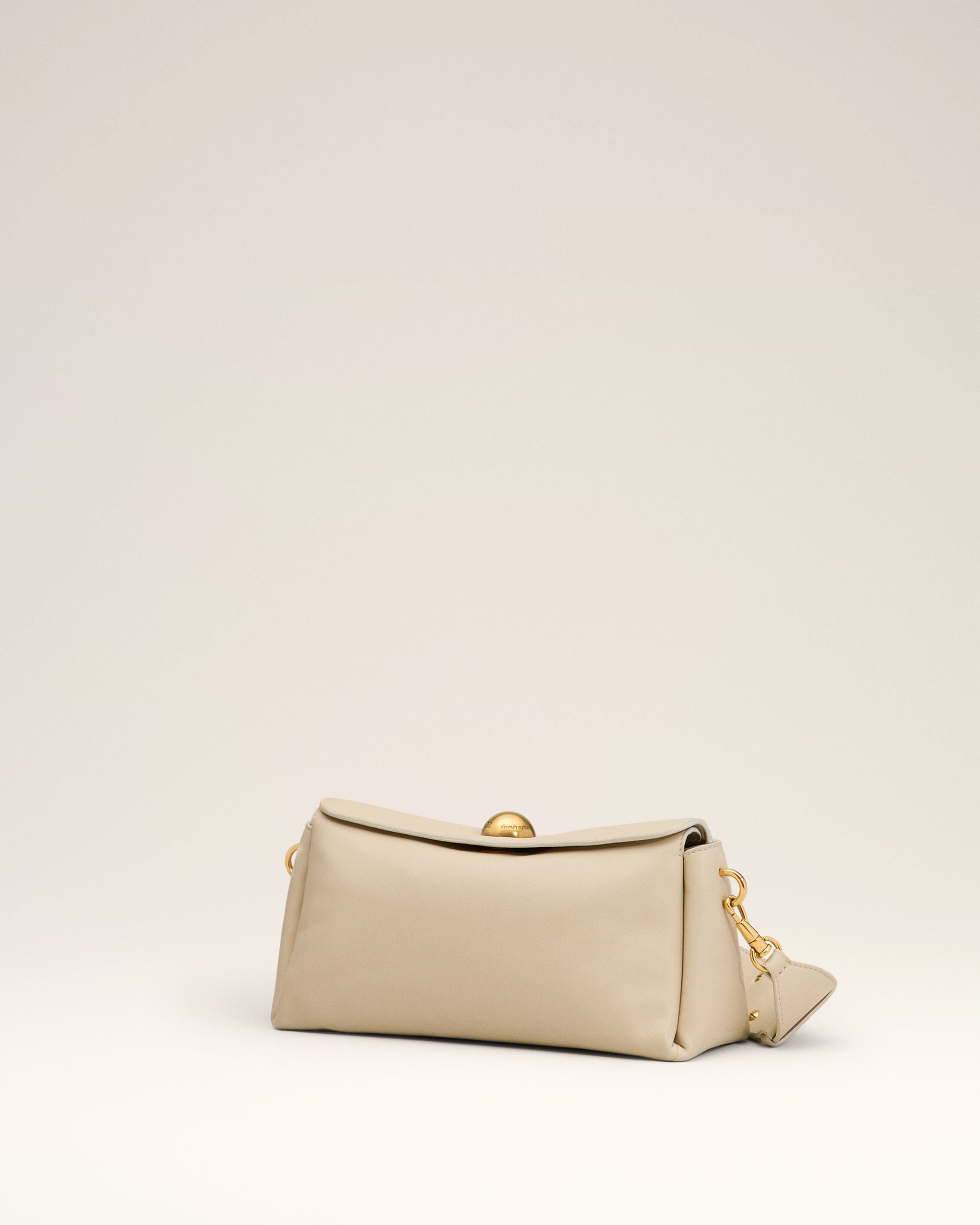 BEIGE LEATHER CARROUSEL BAG - 3