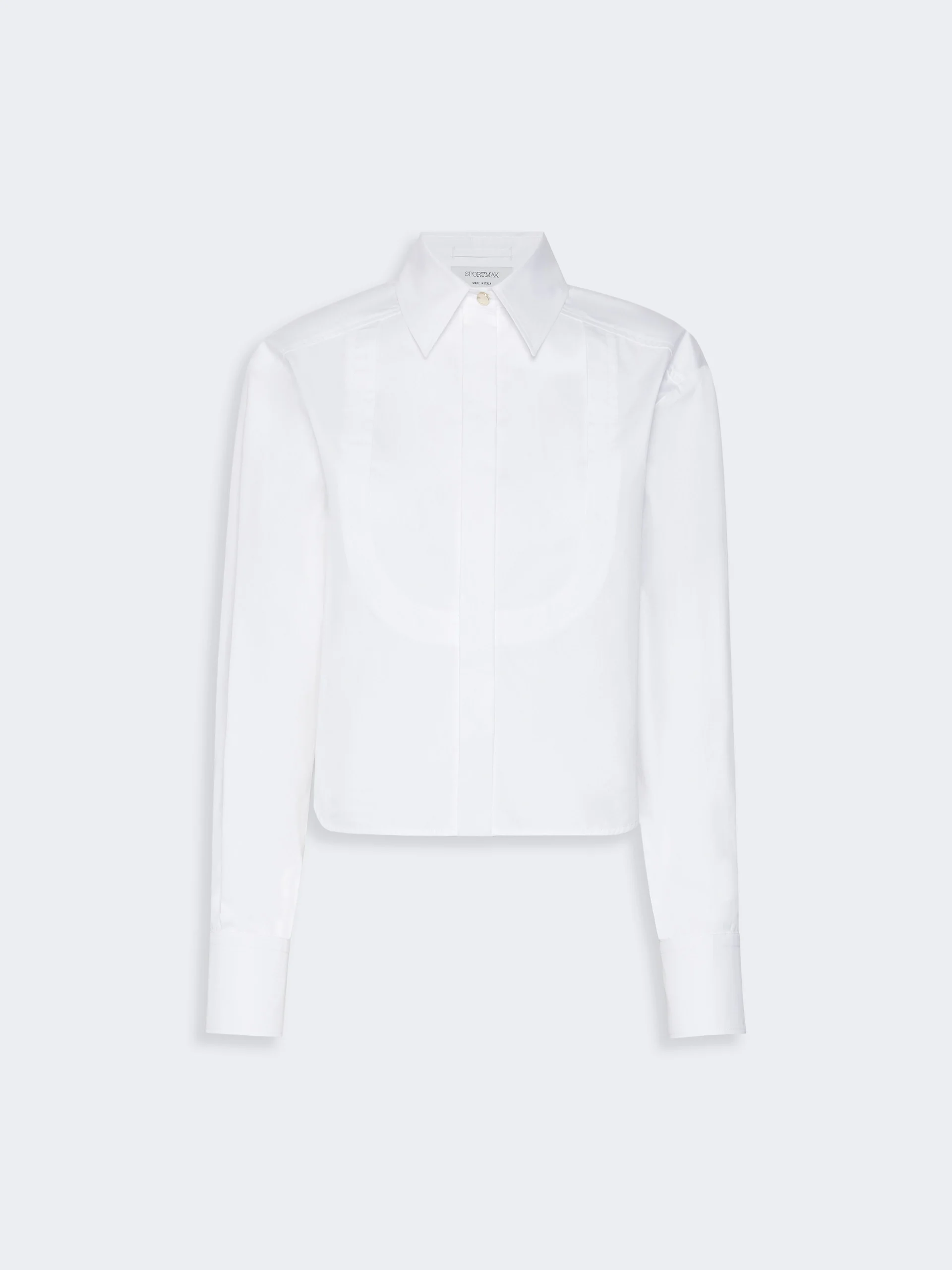 VIRGOLA Cotton poplin boxy shirt - OPTICAL WHITE - 1