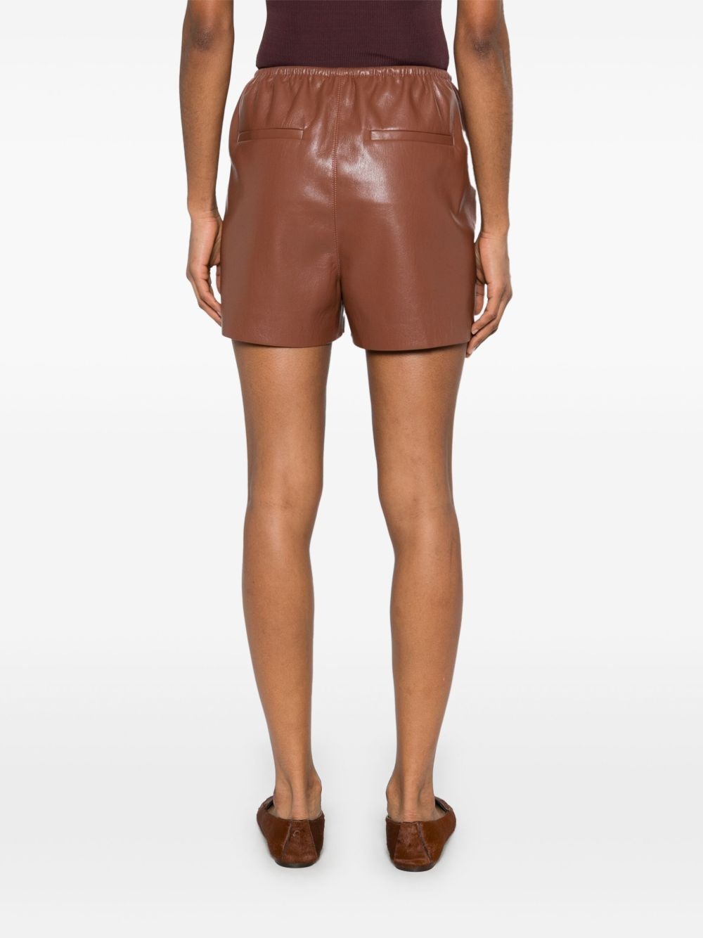 faux-leather shorts - 4