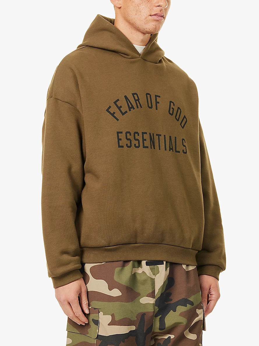 Relaxed-fit brand-print cotton-blend hoodie - 2