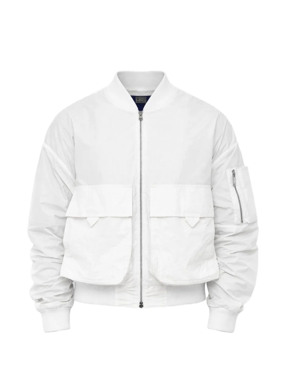 zipped pocket bomber jacket - 1