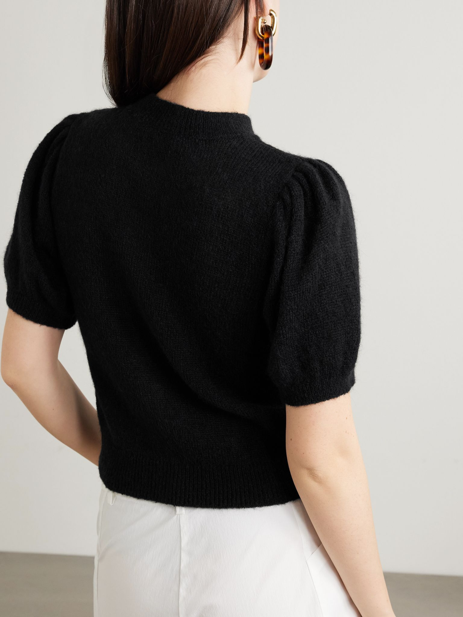 Anisa alpaca-blend cardigan Black - 3
