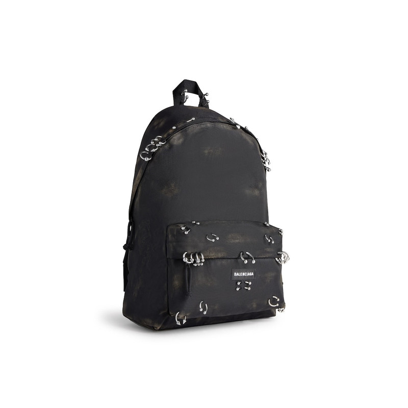 Men's Explorer Backpack With Piercings in Black 2
