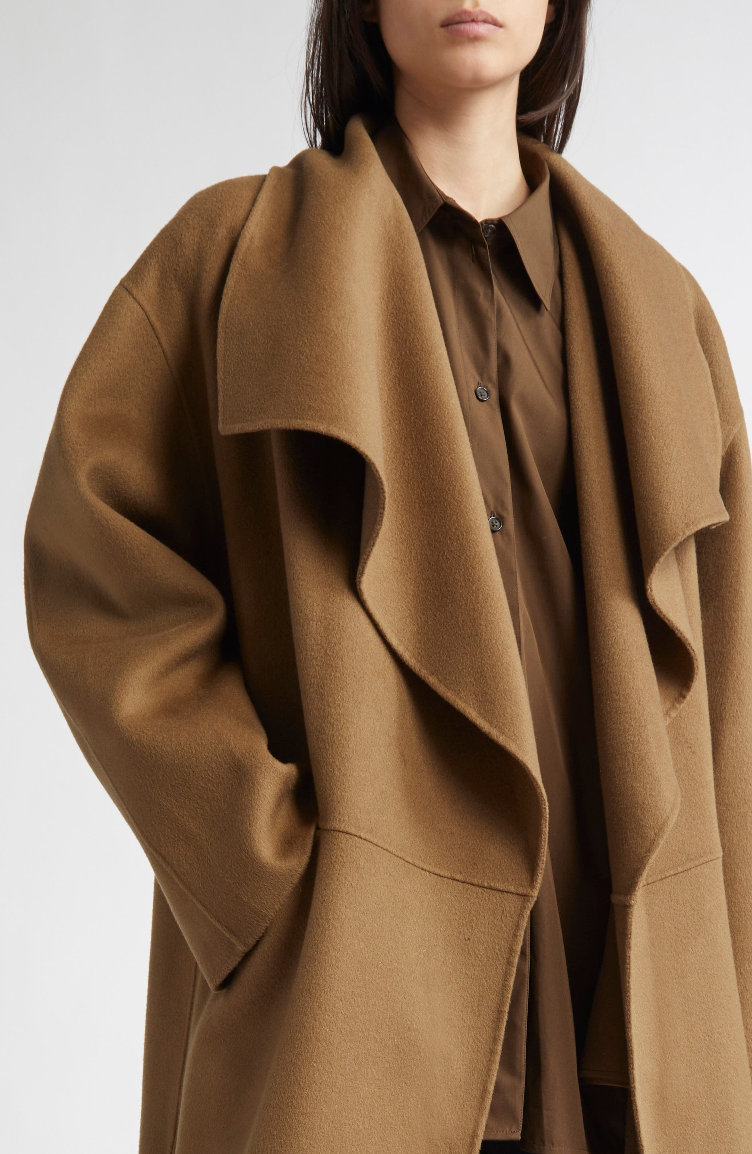 TOTEME Signature Double Face Wool & Cashmere Coat in Hazel at Nordstrom - 5