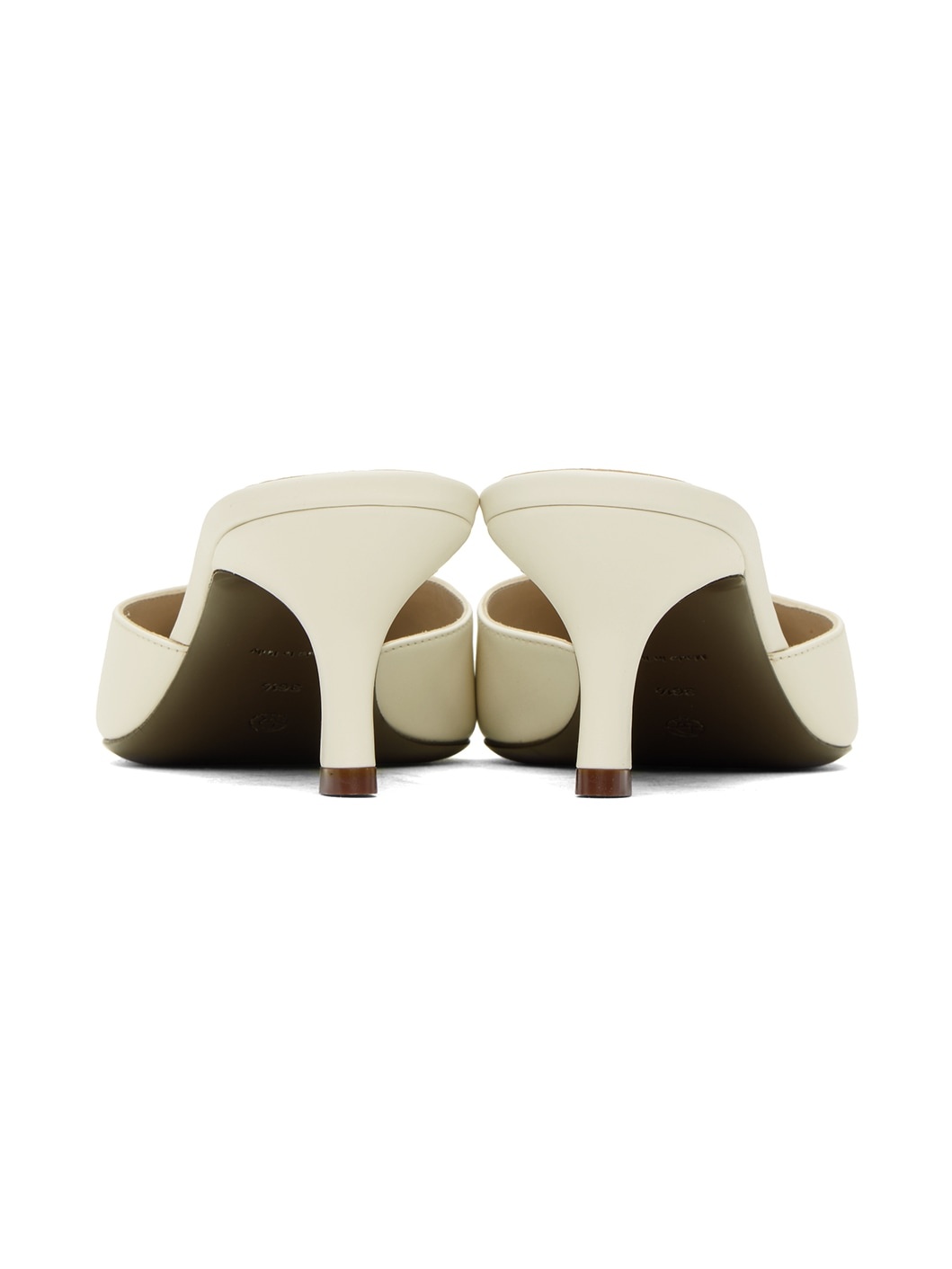 White Cybil Mules - 2