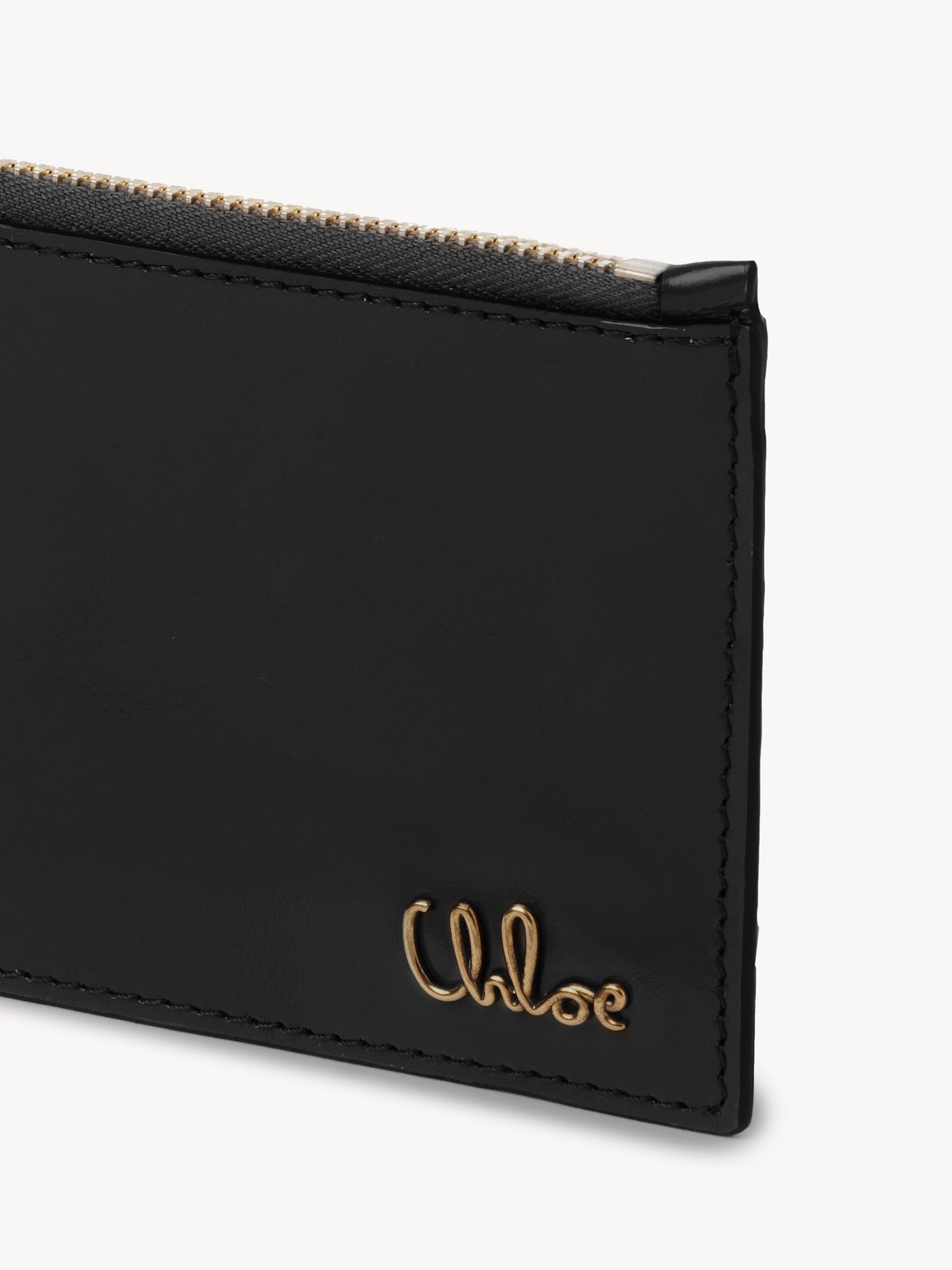 SMALL CHLOÉ ICONIC PURSE WITH CARD SLOTS IN SHINY LEATHER - 5