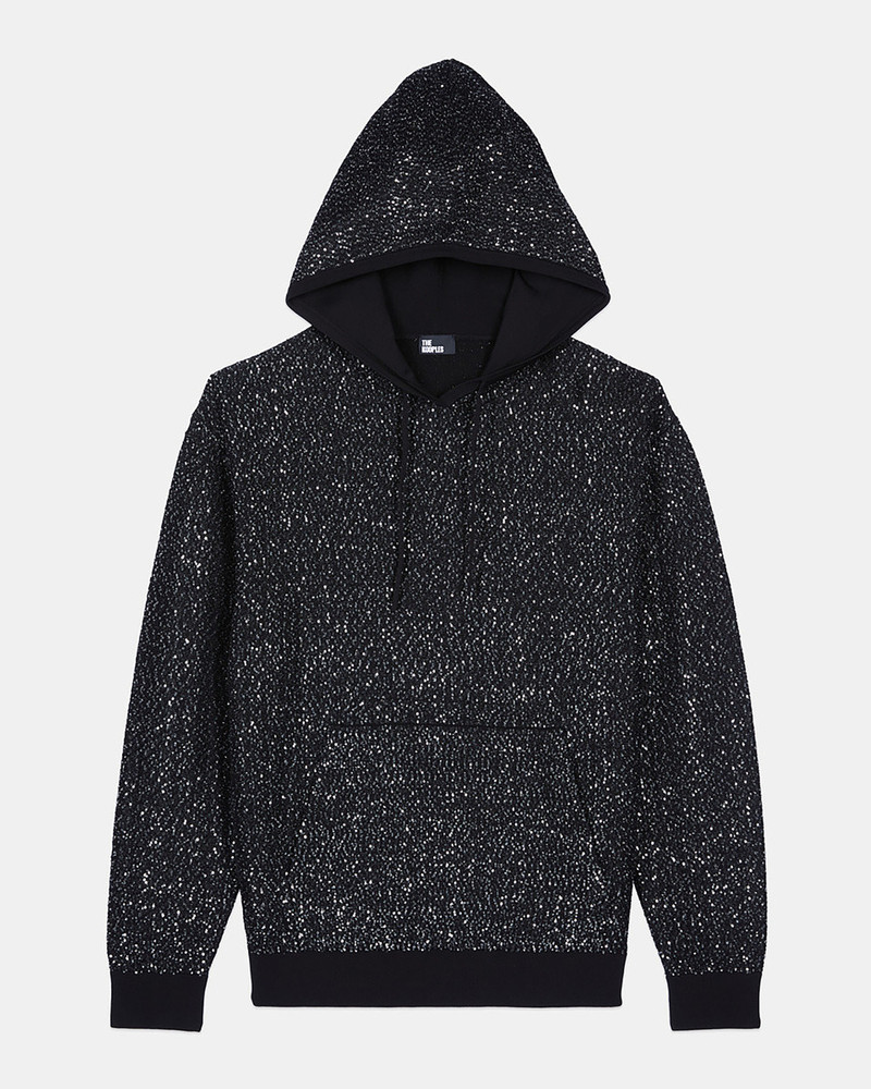 BLACK KNIT SEQUIN SWEATSHIRT 1