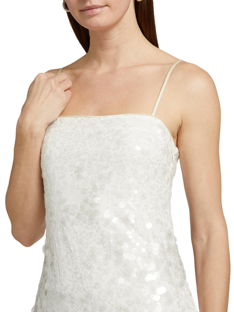 Women's Lollie Sequined A-Line Minidress - Ivory 6