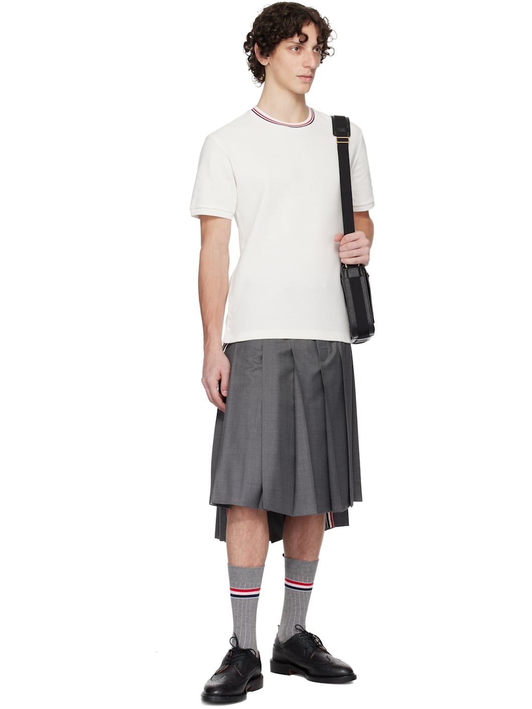 Off-White Cotton Waffle Rib Cuff T-shirt - 4