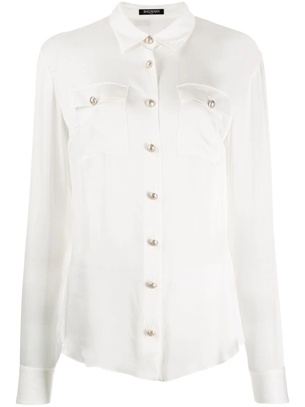 button-down tailored blouse - 1