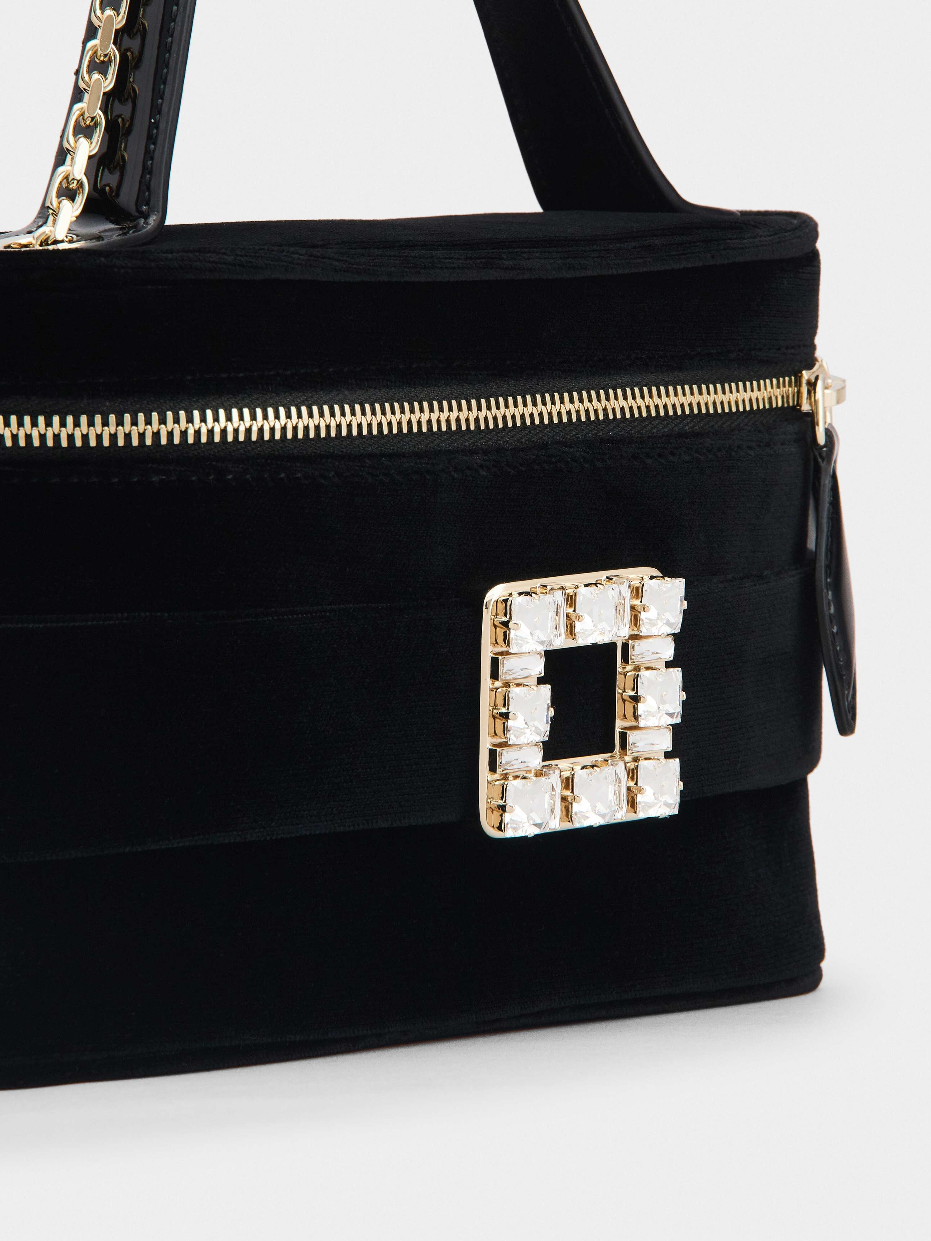 Roger Vivier Vanity Strass Buckle Micro Bag in Velvet - 7