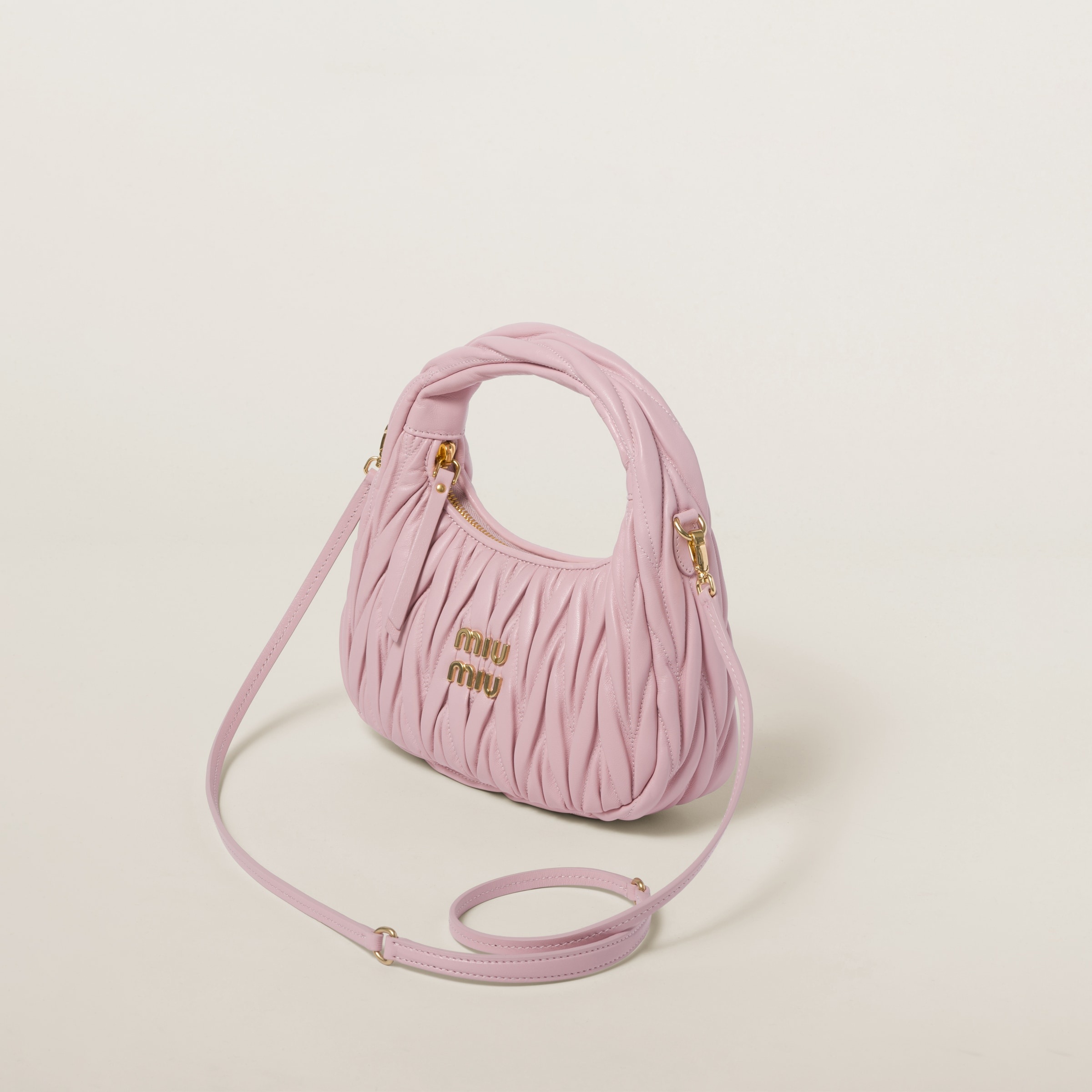 Wander matelassé nappa leather hobo bag - 3
