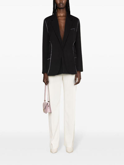 Victoria Beckham panelled contrast-trim blazer outlook
