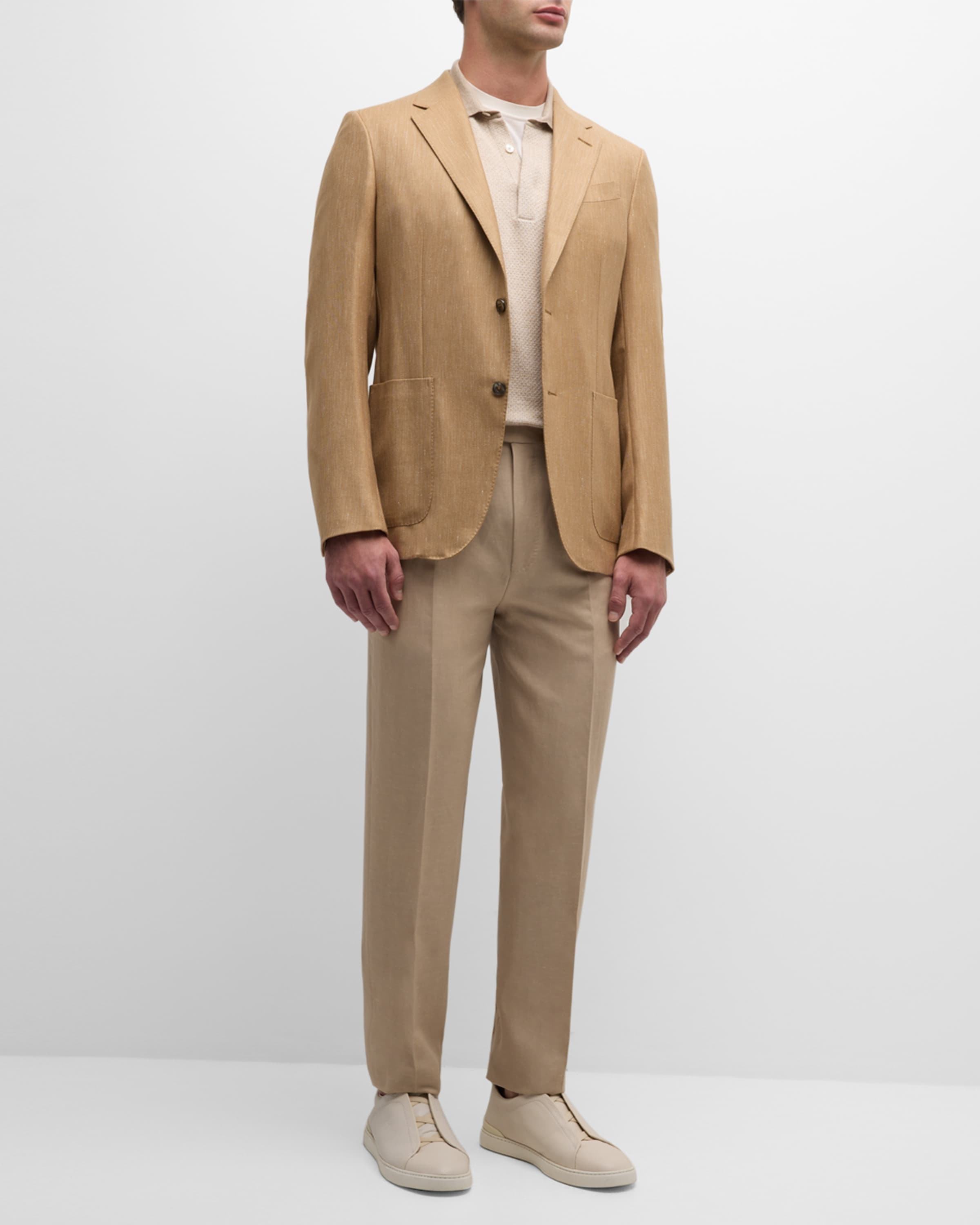 Men's Cashmere-Blend Twill Blazer - 5