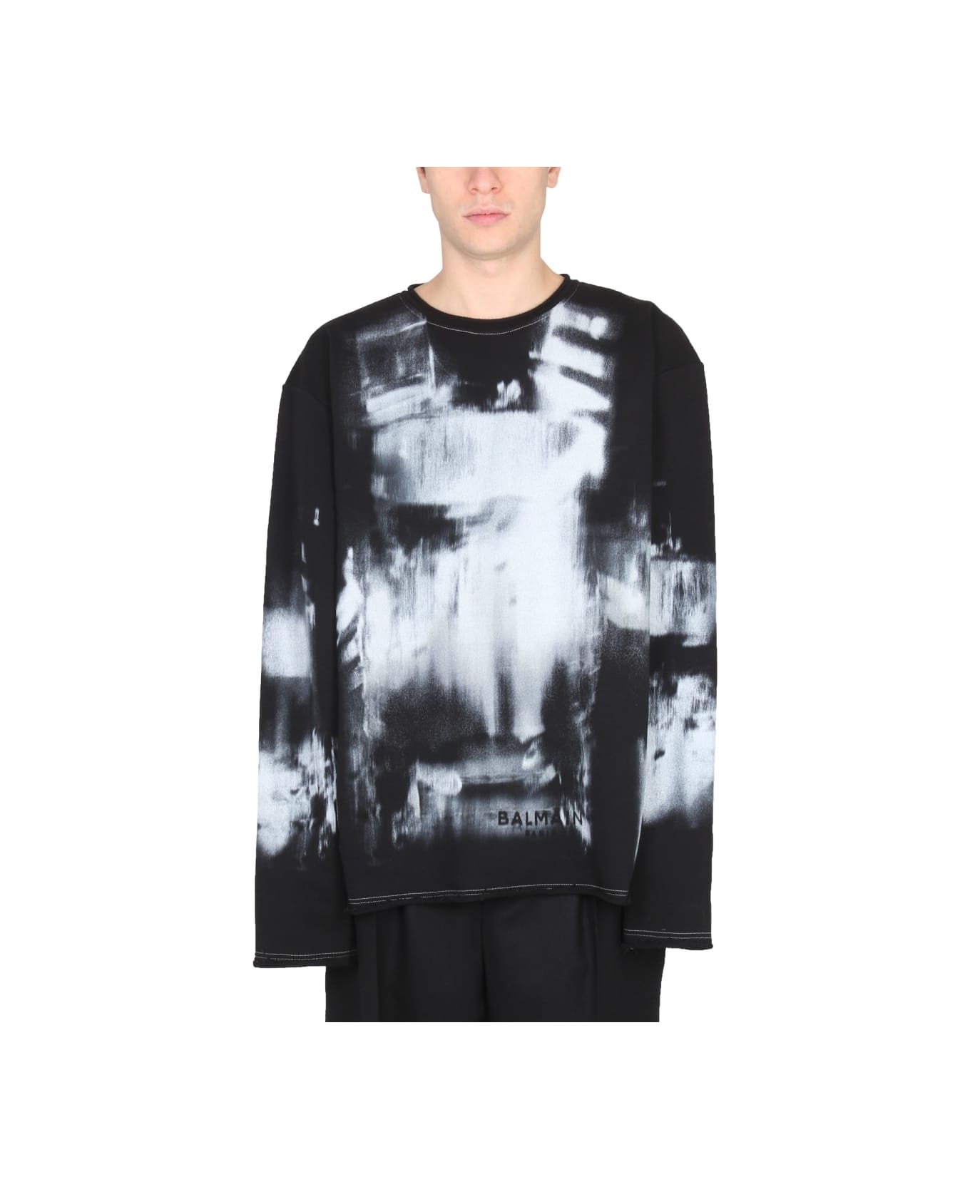 Tie Dye Pattern Crewneck Sweatshirt - 1