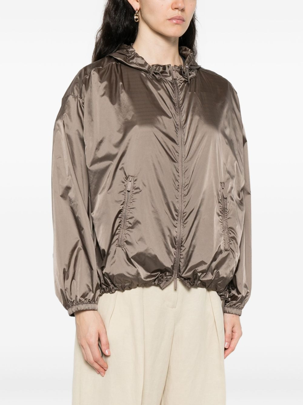 hooded drawstring jacket - 3