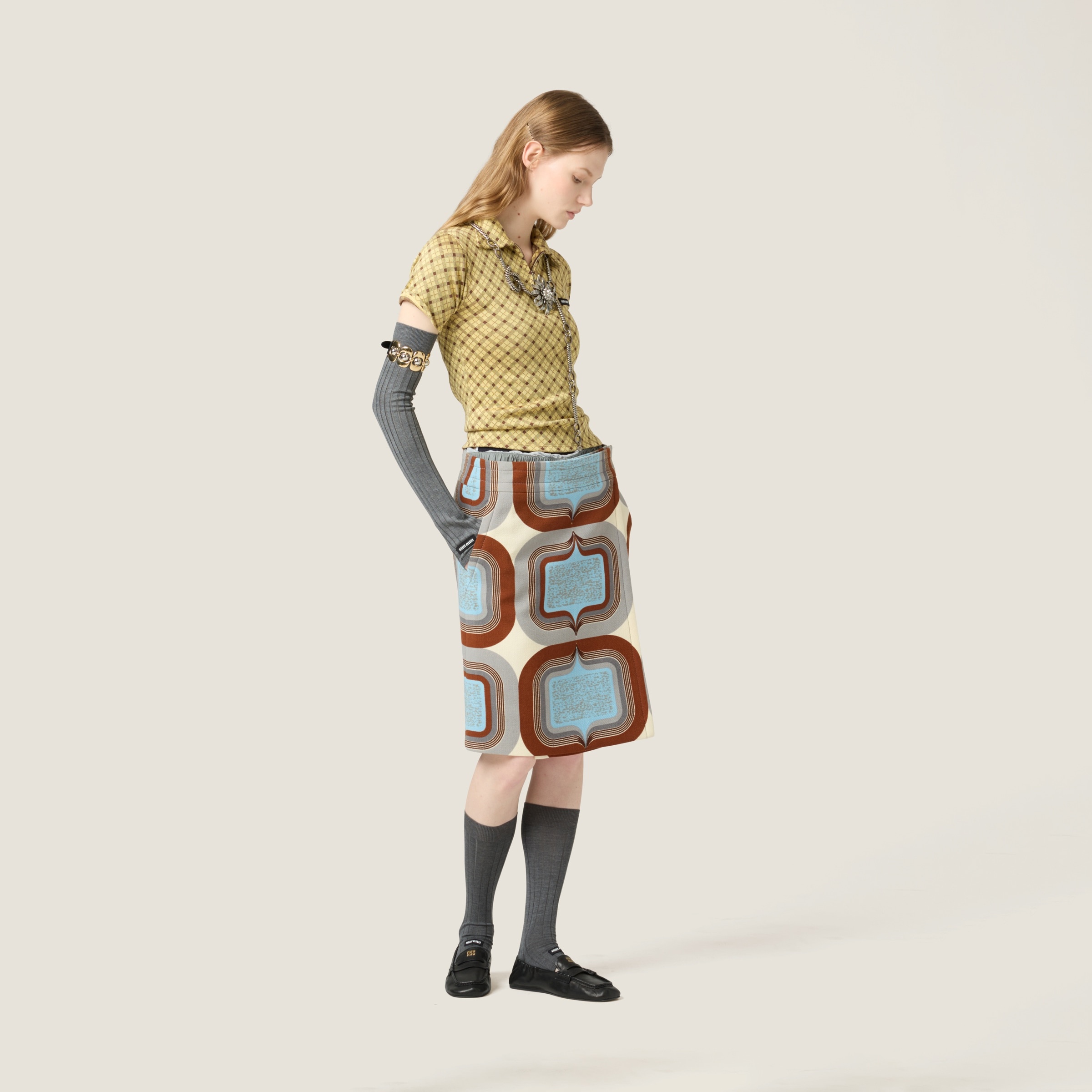 Printed natté skirt - 2
