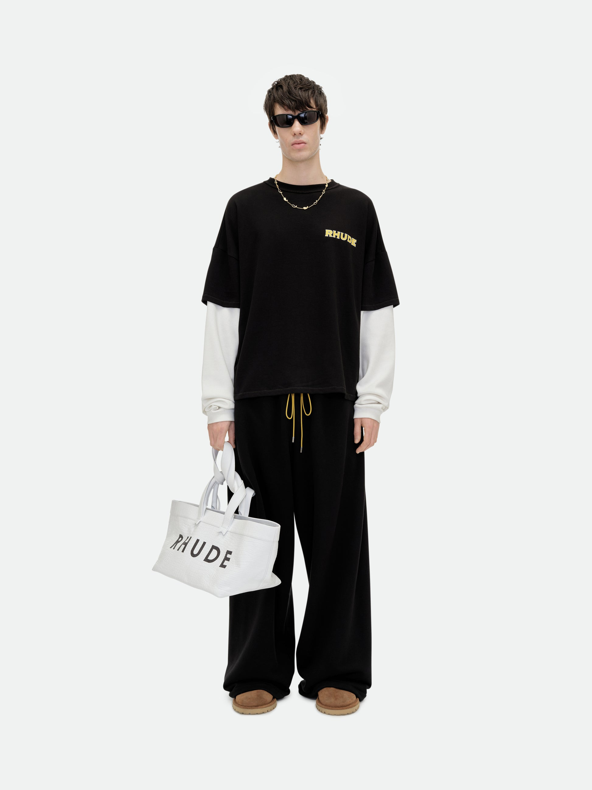 RHUDE STEEL DOUBLE-LAYERED TEE - 8