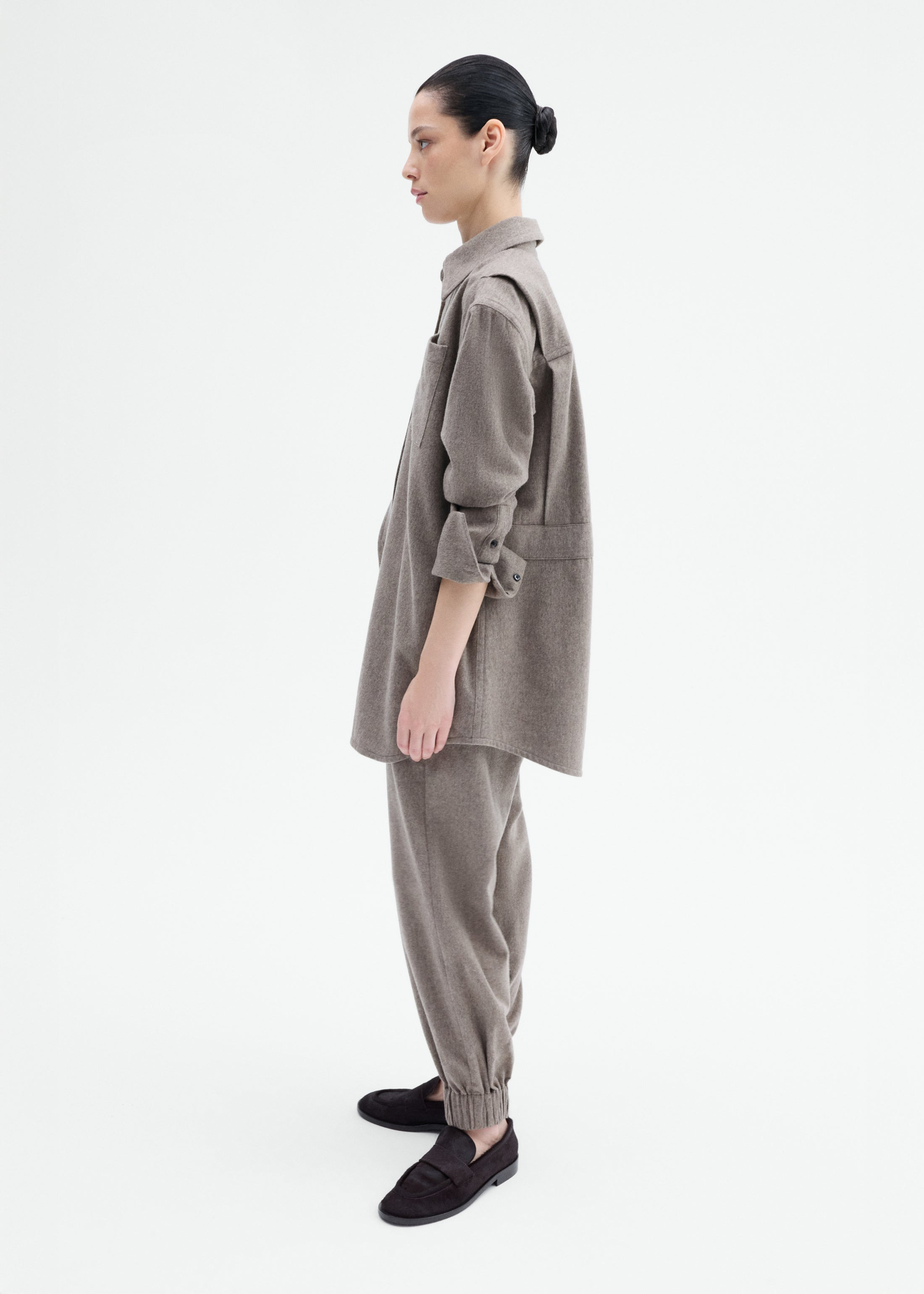 Tailored Flannel Shirt in Wool Cashmere - 5