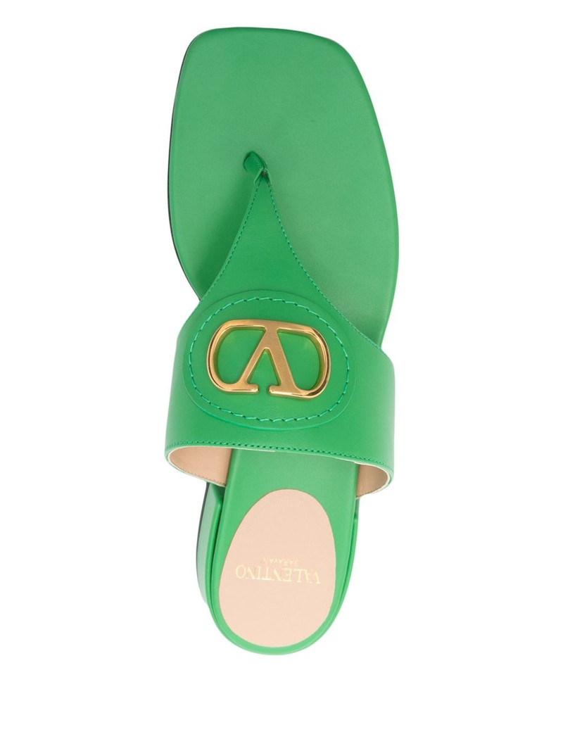 VLogo leather sandals 4