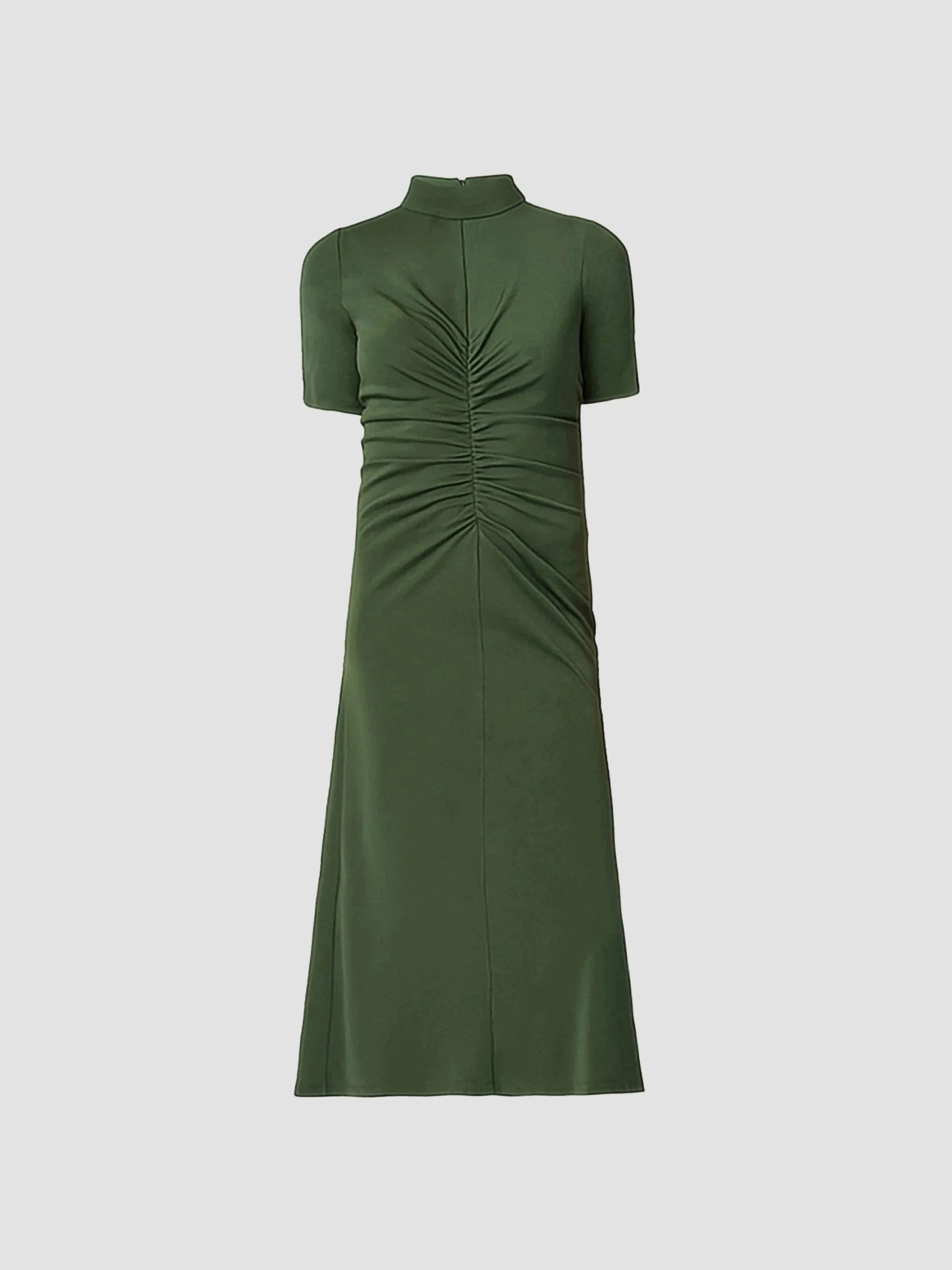 Women's Shelly Ruched Midi Dress - Olive - 1