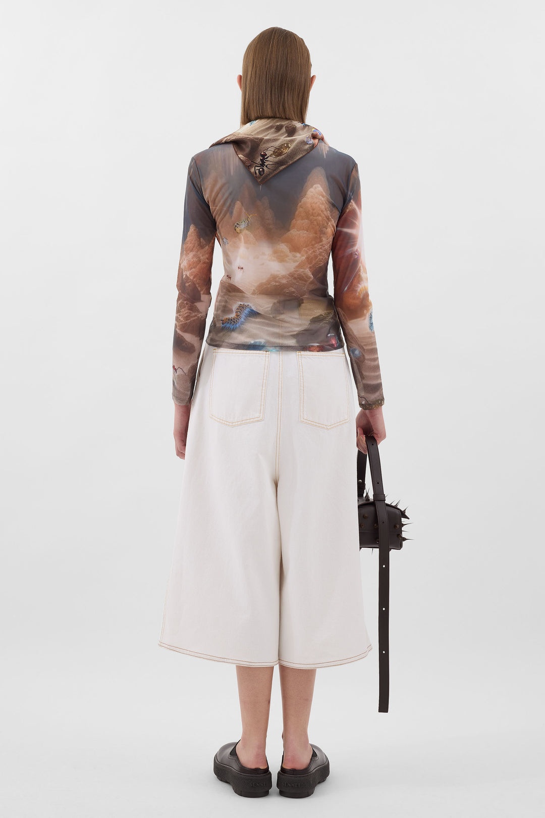 LONGSLEEVE SHEER TOP / Pascale print - 4
