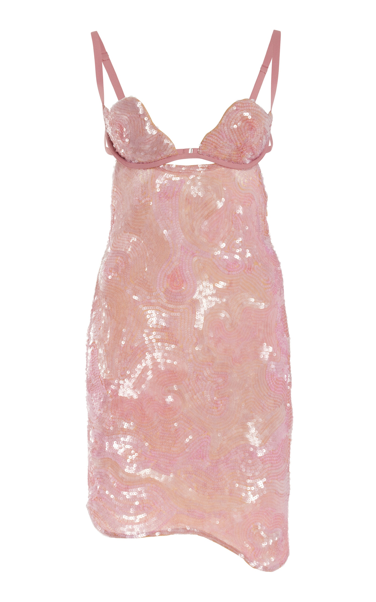 Heartbeat Hand-Embroidered Mini Dress pink - 1