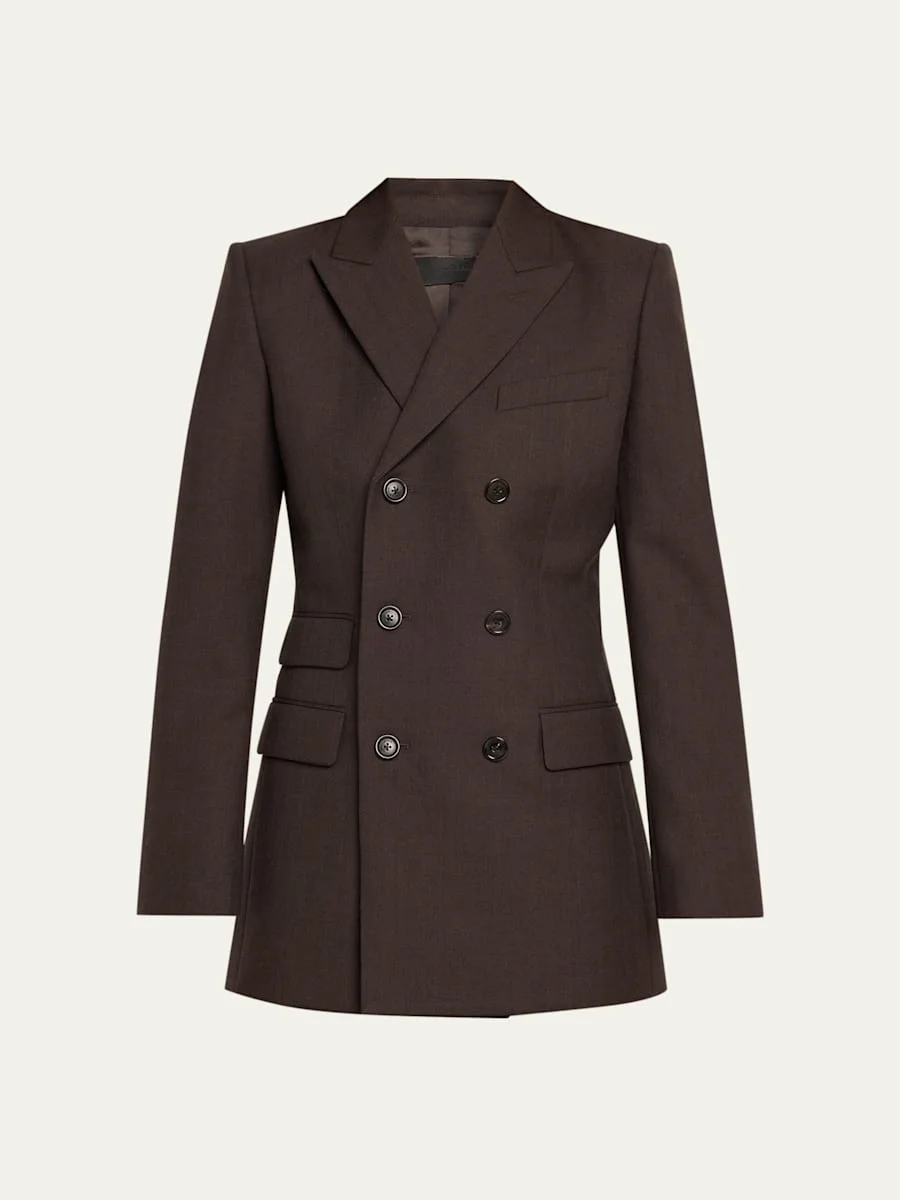 Noah Virgin Wool Double-Breasted Jacket - 1