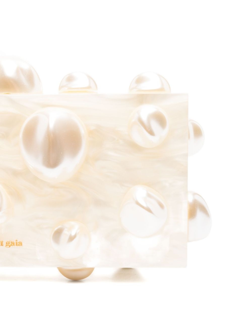 Orbs pearl-embellished clutch - 4