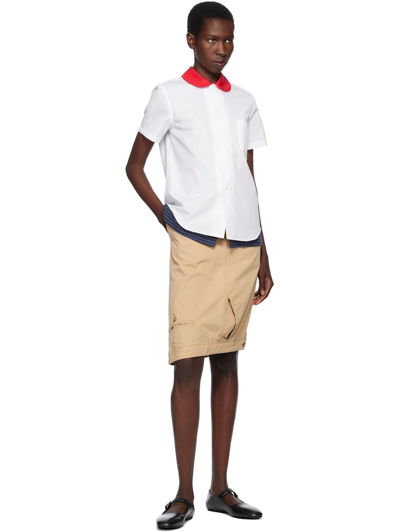 Comme des Garçons GIRL White Cotton Broad Shirt outlook