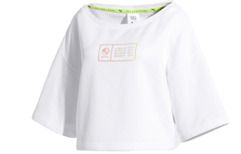 PUMA (WMNS) PUMA Alphabet Printing Pullover White 579782-02 outlook