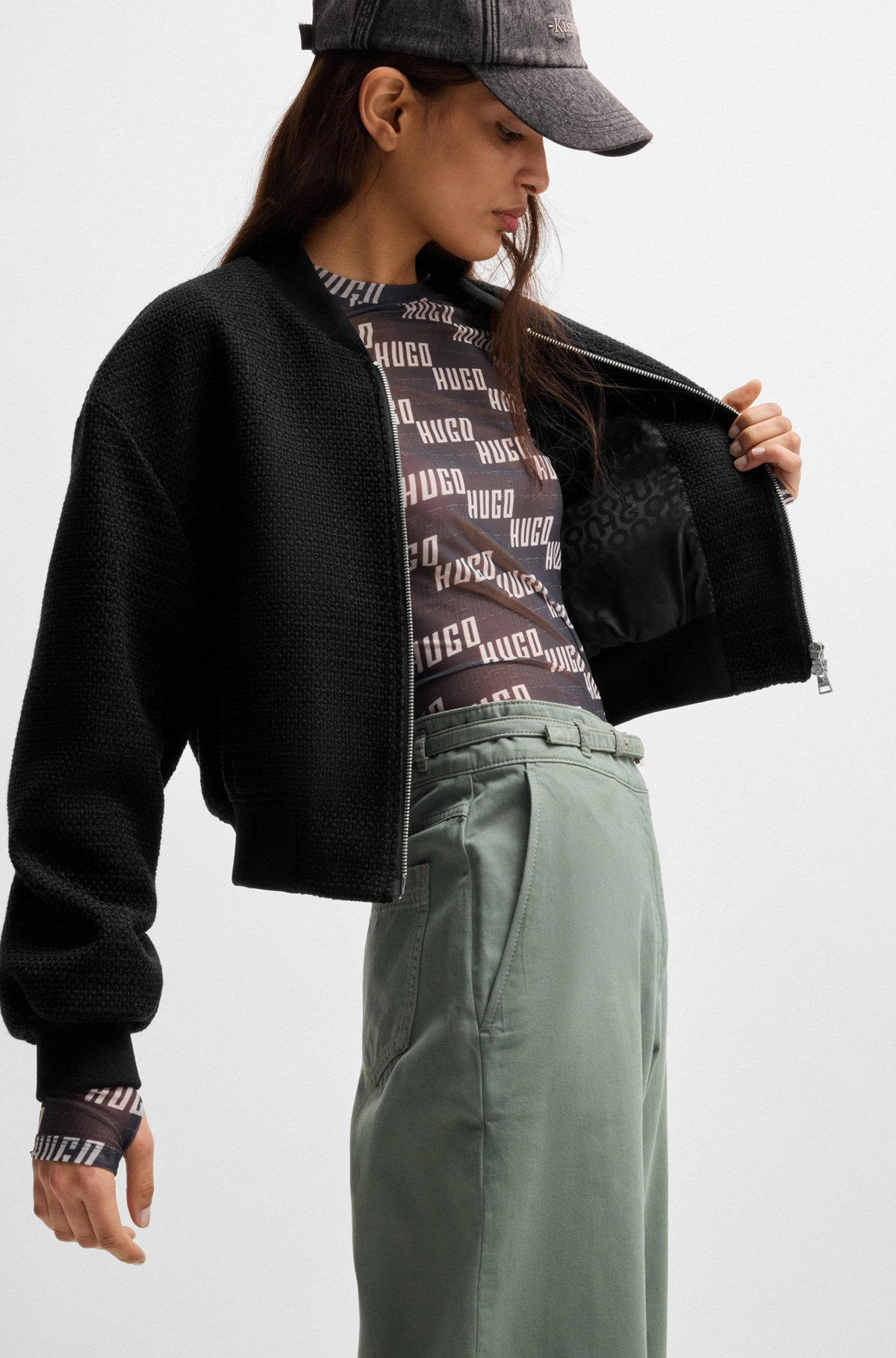 RELAXED-FIT JACKET IN BOUCLÉ - 6