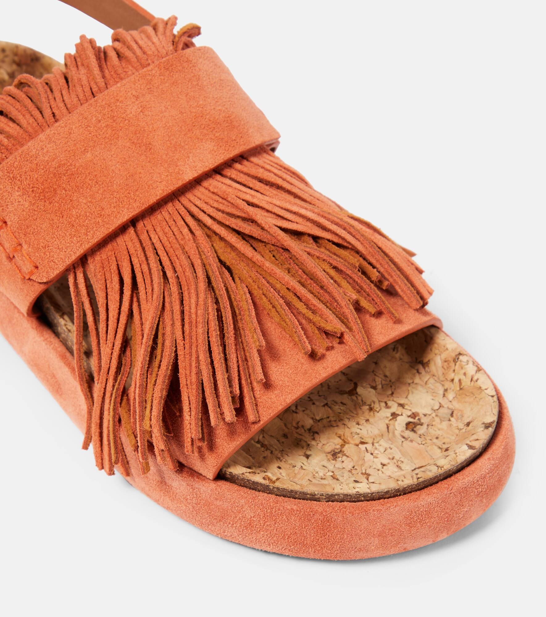 Alba fringed suede sandals - 6