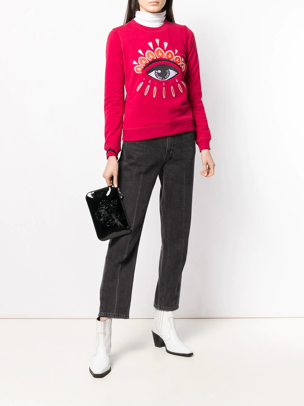 embroidered eye sweatshirt - 2