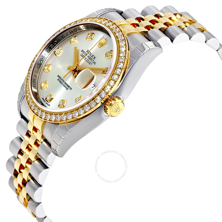 Rolex Oyster Perpetual Datejust 36 Silver Dial Stainless Steel and 18K Yellow Gold Jubilee Bracelet  - 2