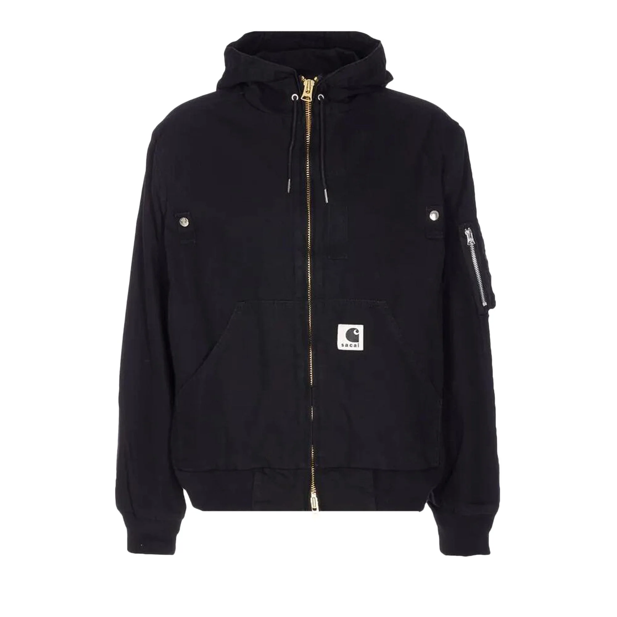 Sacai x Carhartt WIP Washed Duck Hooded Blouson 'Black' - 1