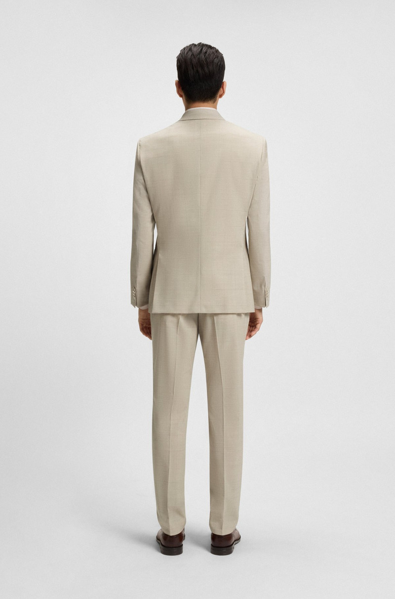 BOSS SLIM-FIT SUIT IN CHECKED STRETCH WOOL outlook