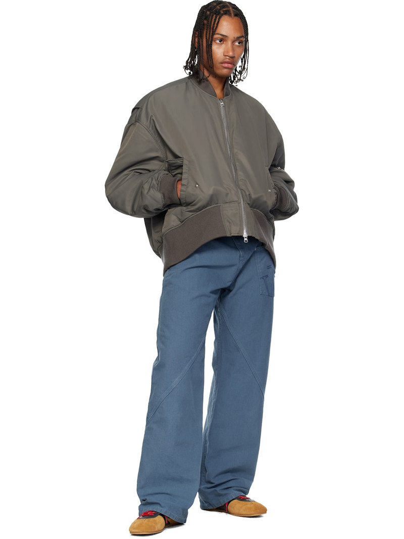 JW Anderson Blue Twisted Workwear Trousers outlook