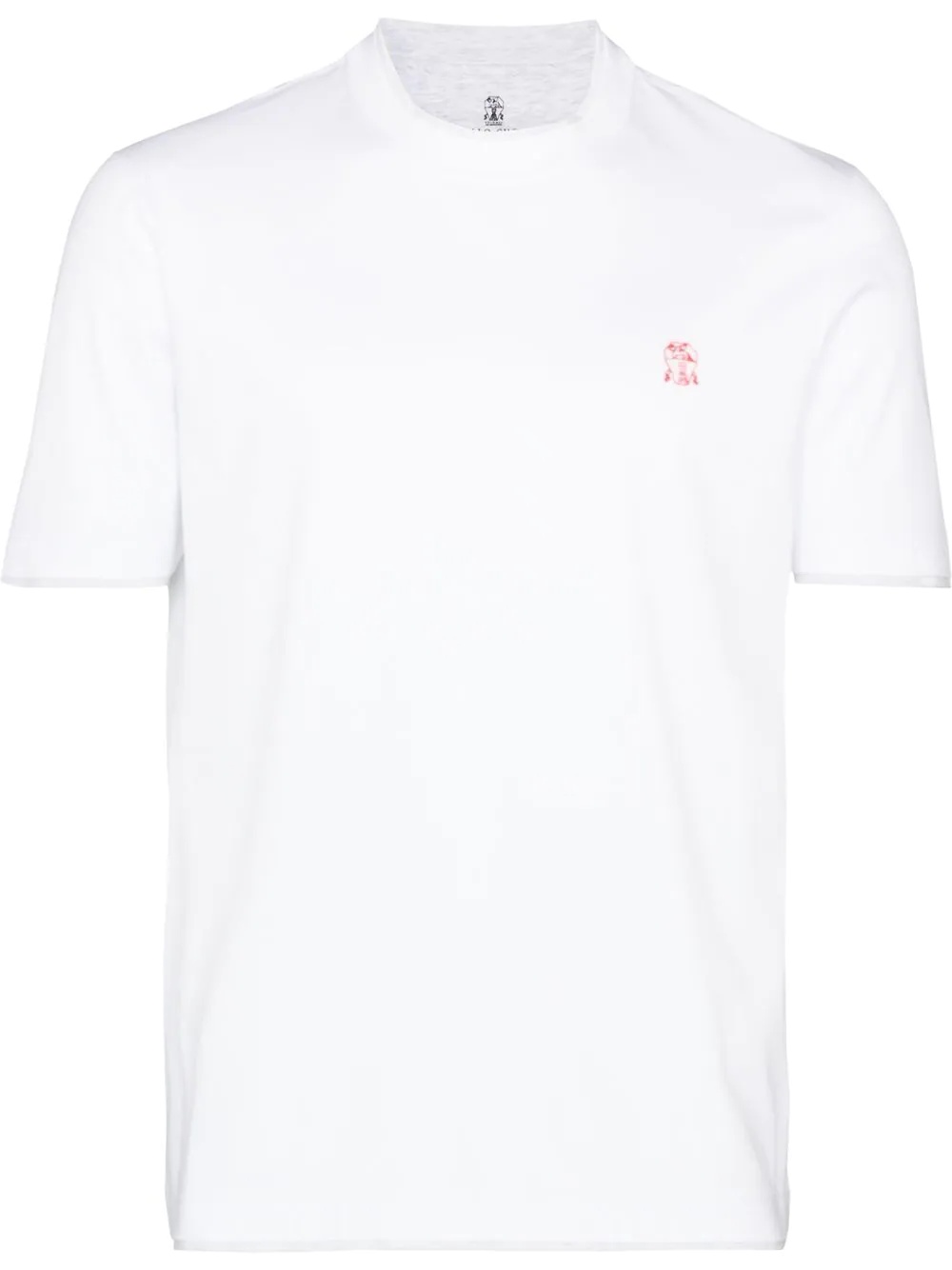 logo-embroidered cotton T-shirt - 1