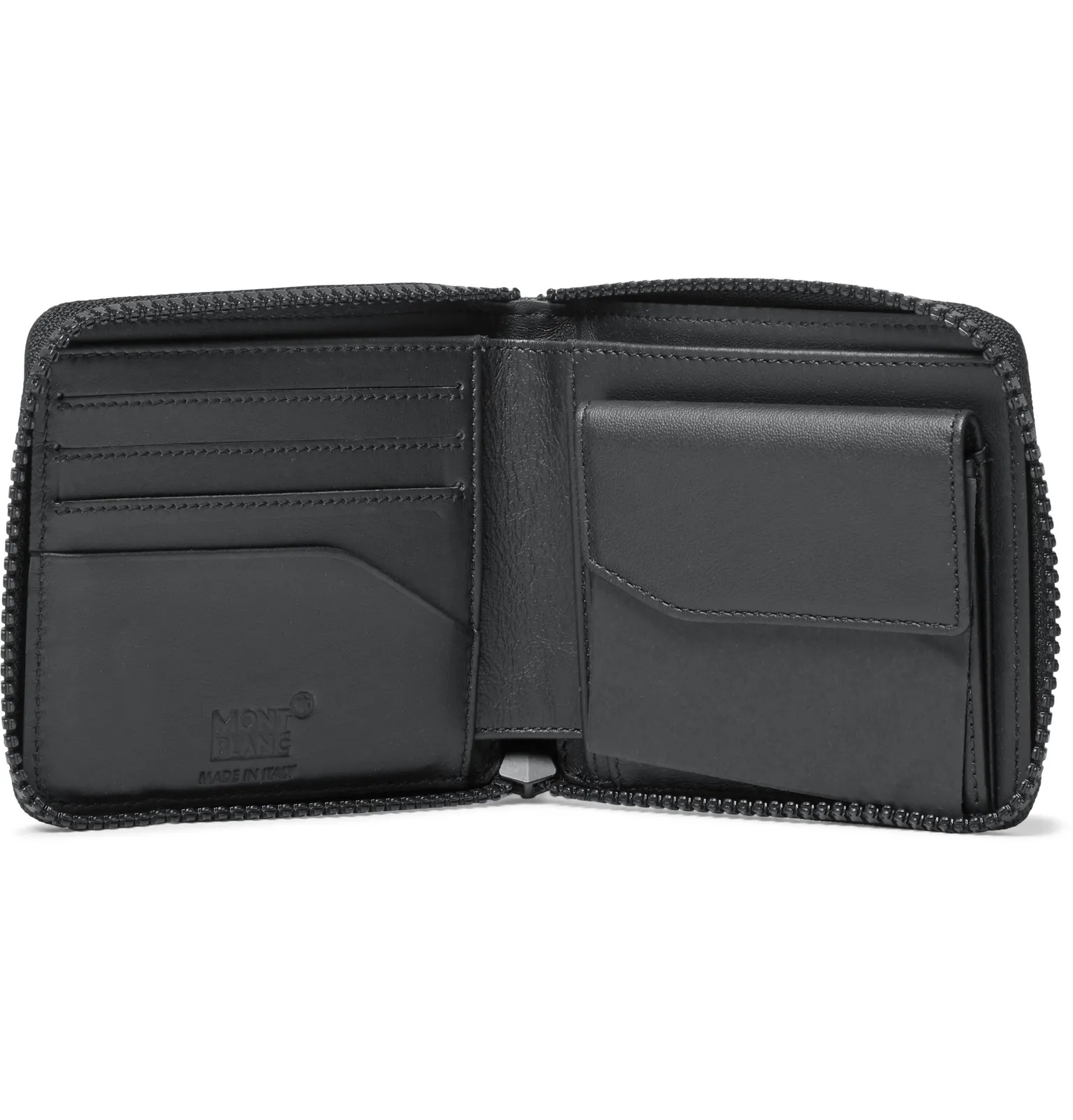 Zip-Around Textured-Leather RFID Wallet - 2