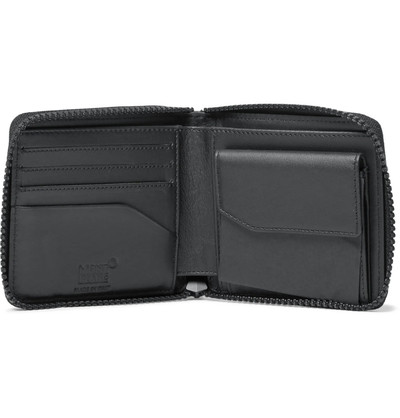 Montblanc Zip-Around Textured-Leather RFID Wallet outlook