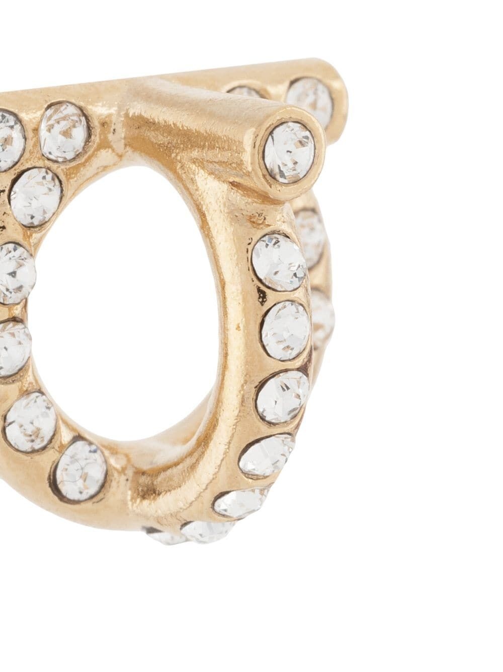 Ferragamo Women Gancini 3D Earrings With Crystals - 3