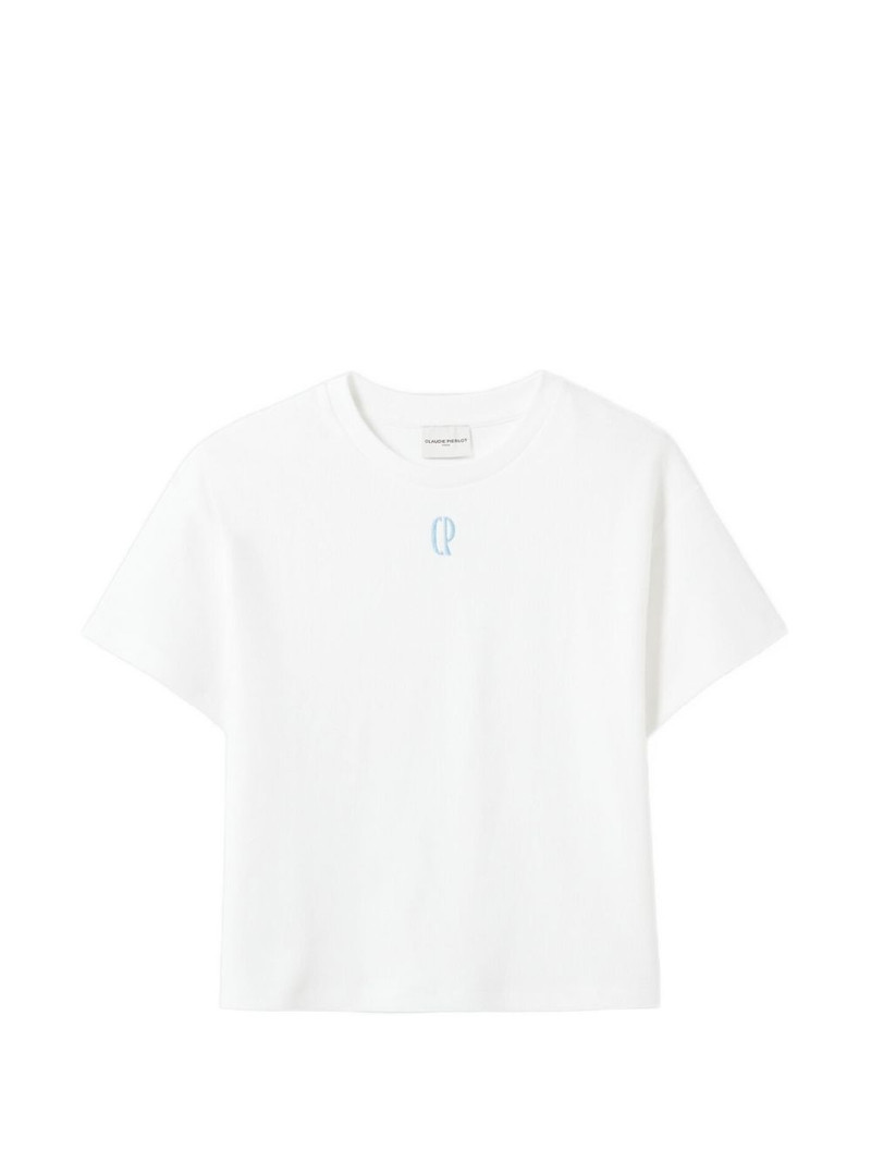 round-neck embroidered T-shirt 1