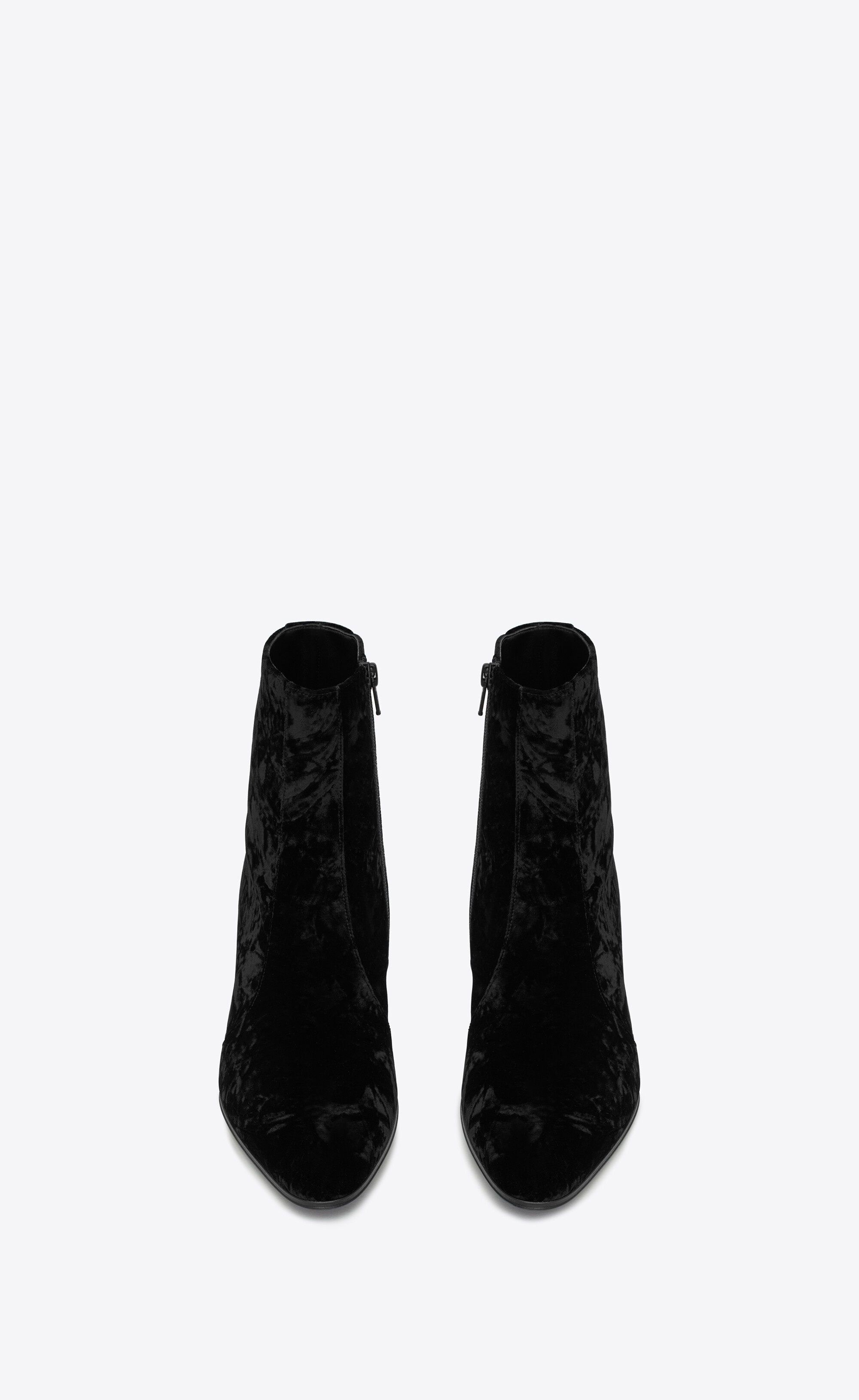 vassili zipped boots in velvet - 2