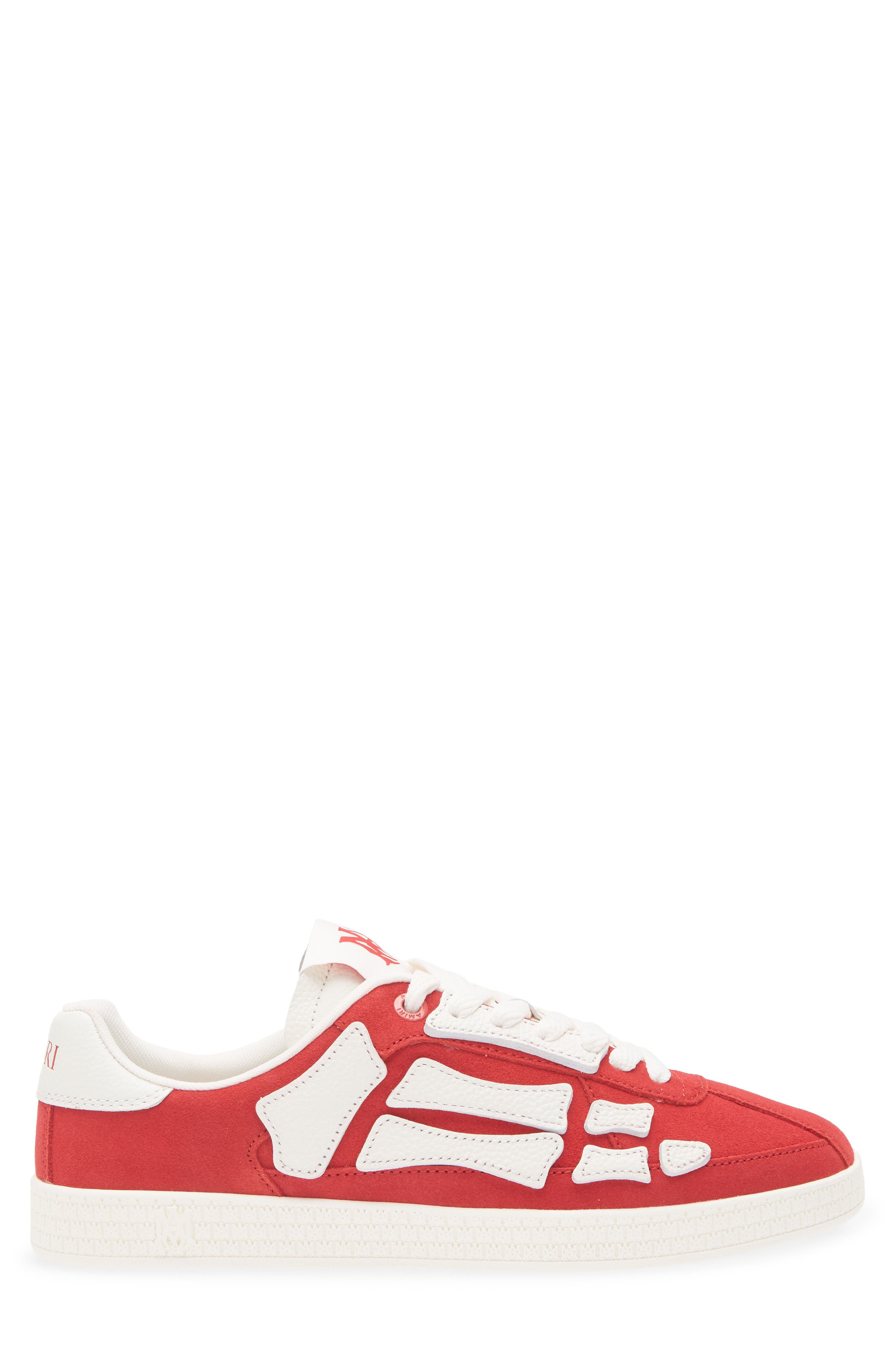 AMIRI Pacific Bones Suede Sneaker in Varsity Red at Nordstrom - 3