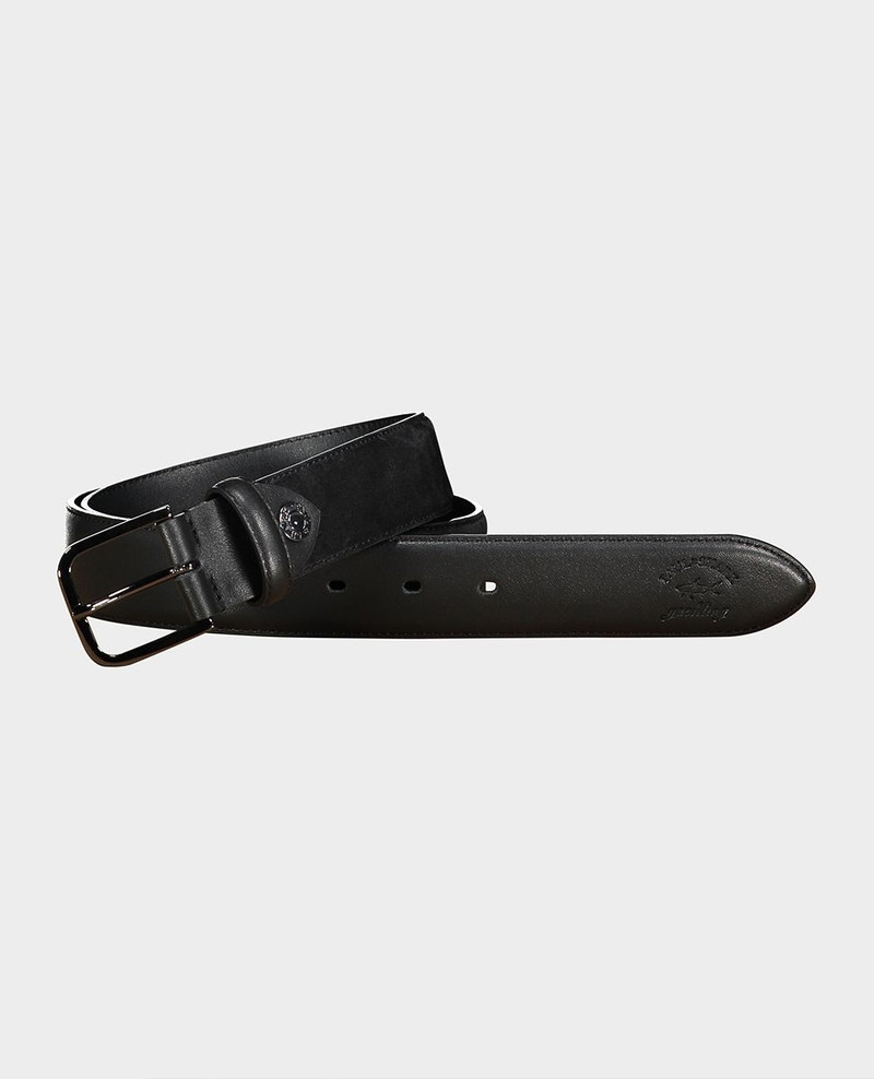 Leather trimmed nubuck Belt 1