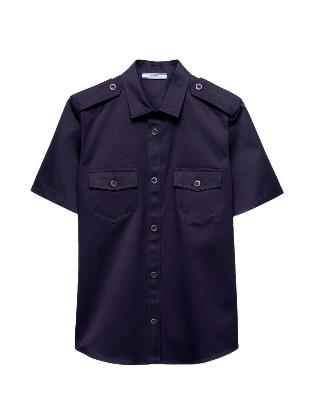 flapped-pocket short-sleeve shirt - 1