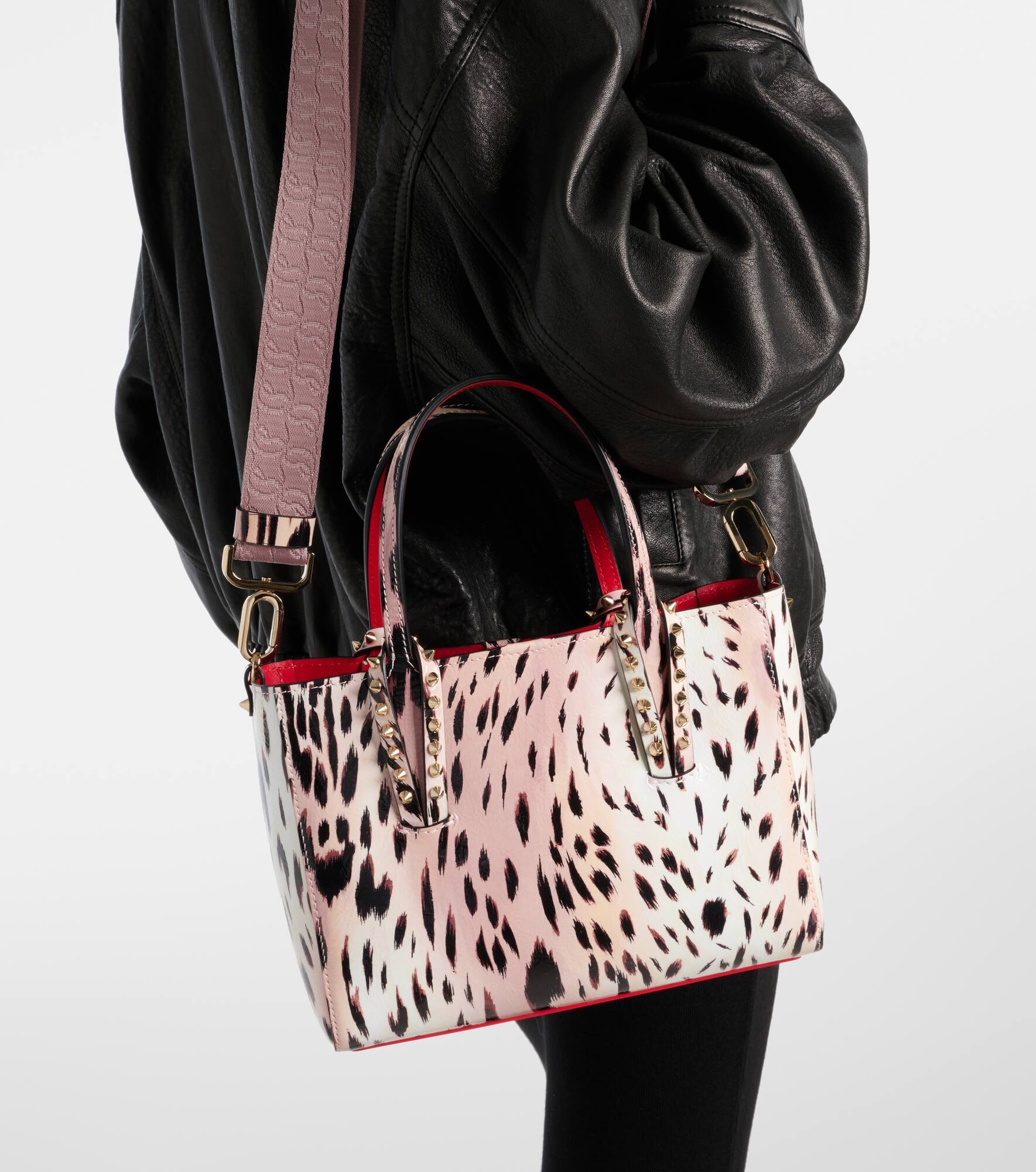 Cabata Mini leopard-print leather tote bag - 2