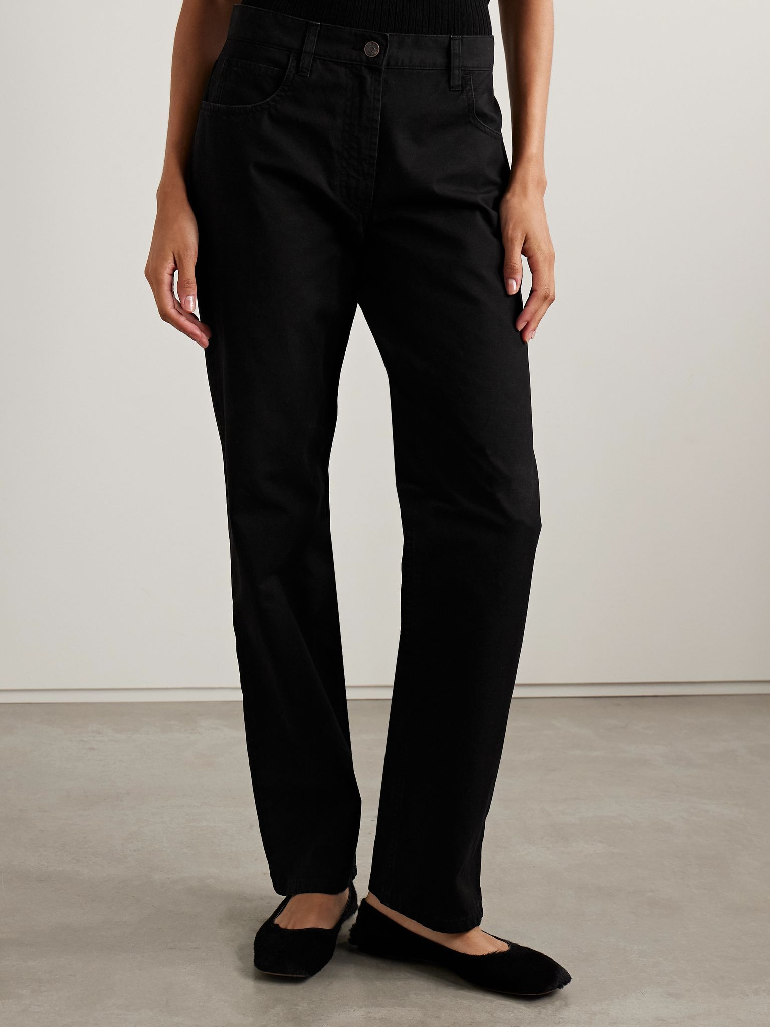 Landais mid-rise straight-leg jeans Black - 3